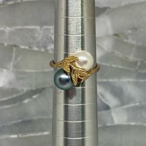 14K Yellow Gold Tahitian & Pearl Ring